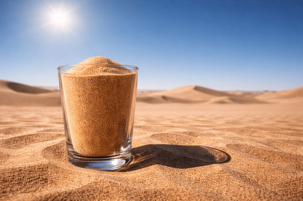 In the absence of a proper idea, people drink the sand.